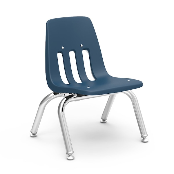 Virco 9000 Series 10" Classroom Chair, Preschool - Kindergarten with Nylon Glides - Navy Seat 9010 - main